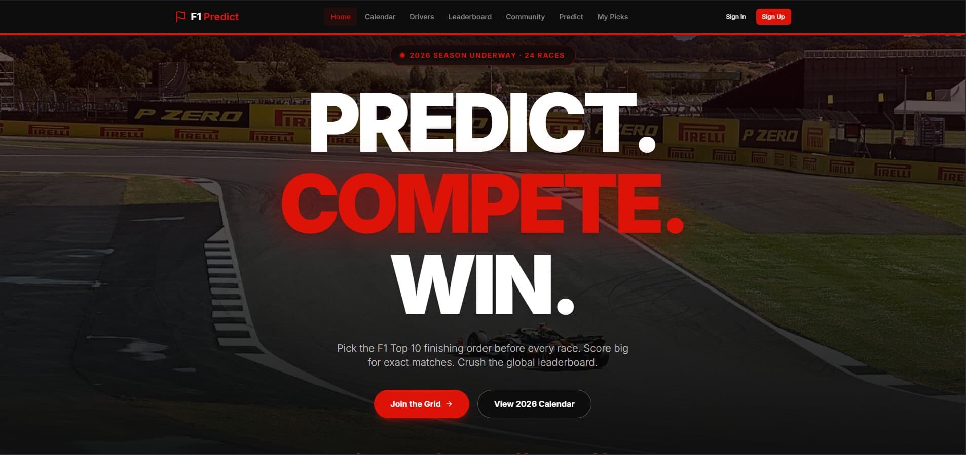 F1 Predict - Formula 1 Race Prediction Platform